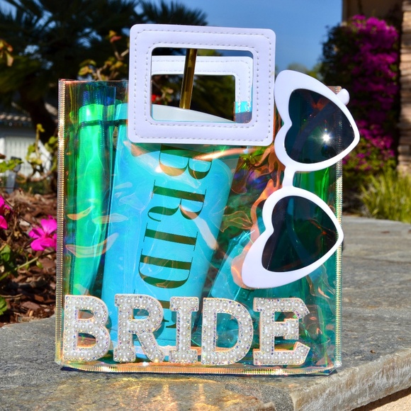Mini Holographic Bride Tote Bag - Picture 4 of 7